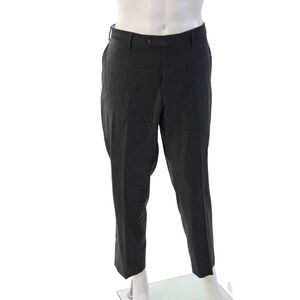 Vigano Mens Dark Gray Cropped Ankle Dress Pants Polyester Spandex Size 38